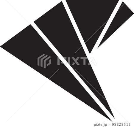 Abstract folded triangle logo illustration in trendy and minimal style Abstract folded triangle logo illustration in trendy and minimal style 95825513