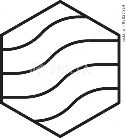 Abstract hexagon line logo illustration in trendy and minimal style Abstract hexagon line logo illustration in trendy and minimal style 95825514