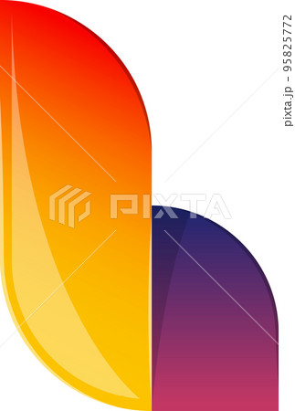 Abstract wing logo illustration in trendy and minimal style 95825772