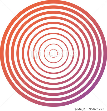 Abstract color halftone circle logo illustration in trendy and minimal style 95825773