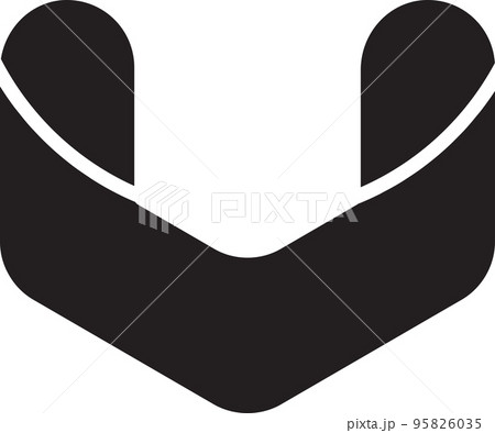 Abstract letter U logo illustration in trendy and minimal style 95826035