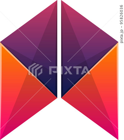 Abstract wing logo illustration in trendy and minimal style 95826036