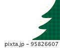クリスマスのイラストとダイアモンドチェックの背景 95826607