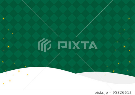 クリスマスのイラストとダイアモンドチェックの背景 95826612
