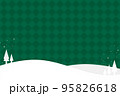 クリスマスのイラストとダイアモンドチェックの背景 95826618