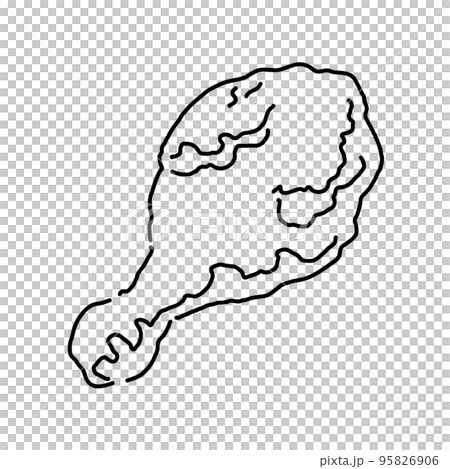 フライドチキンの線画 95826906