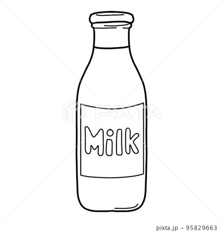 Milk Bottle Clipart Black And White