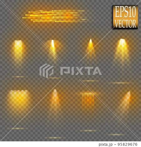 Vector Spotlights. Scene. Light Effects. Glow light effect 95829676