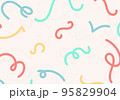 Abstract line curve design pastel color. 95829904