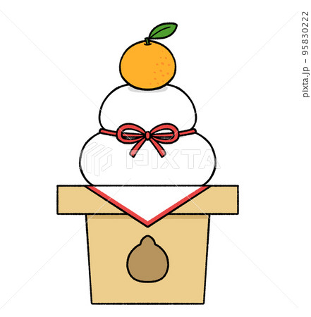 手描きの鏡餅 手描きの鏡餅 95830222