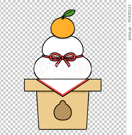 手描きの鏡餅 手描きの鏡餅 95830222