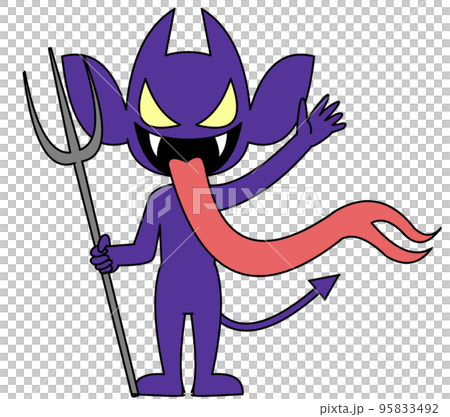 devil sticking out tongue - Stock Illustration [95833492] - PIXTA