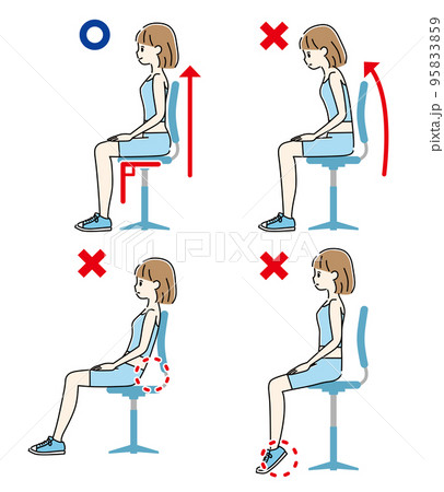 姿勢 椅子 姿勢 椅子 95833859