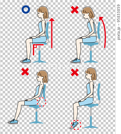 姿勢 椅子 姿勢 椅子 95833859