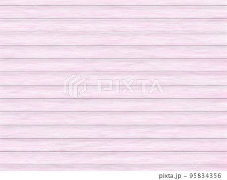 かすれ塗装風木目のテクスチャ　背景　壁紙　ピンク系 95834356