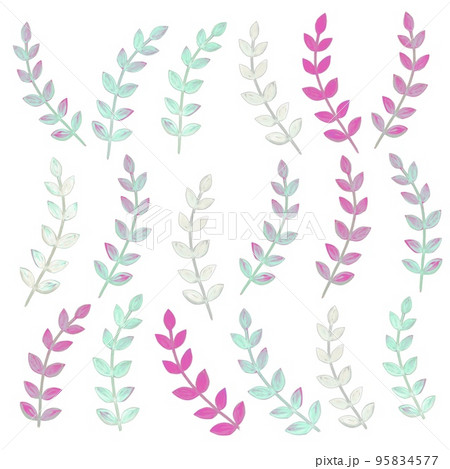 葉っぱのイラスト 葉の背景イラスト 葉っぱの壁紙イラスト かわいい葉っぱのイラストのイラスト素材