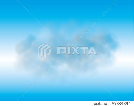 Fog or smoke isolated transparent special effect. White vector cloudiness, mist or smog background. Vector illustration 95834894