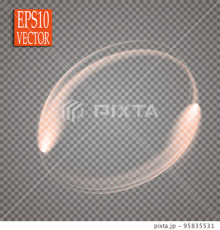 Abstract vector magic glow star trail light effect with neon blur curved line round flying. Sparkling dust with bokeh. Special white and golden christmas effect on transparent background 95835531