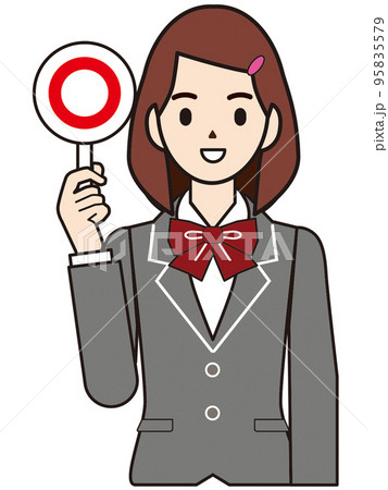 人物　イラスト　女子学生 95835579