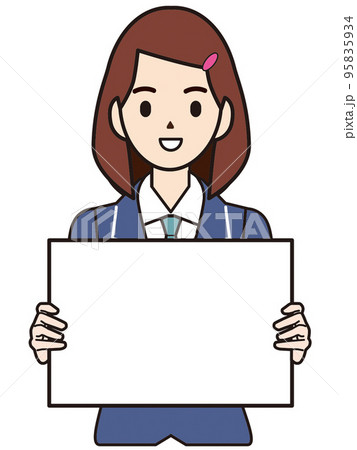 人物　イラスト　女子学生 95835934