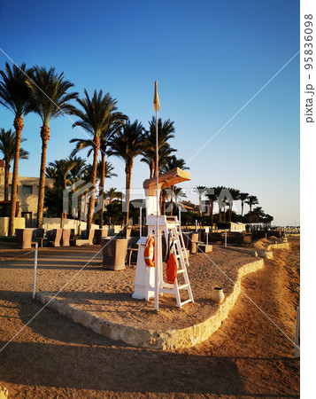 lifeguard seat on the Egypt beach 95836098