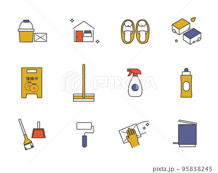 掃除用具のイラスト 掃除用具のイラスト 95838245
