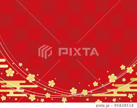 梅　和風背景素材 95838518