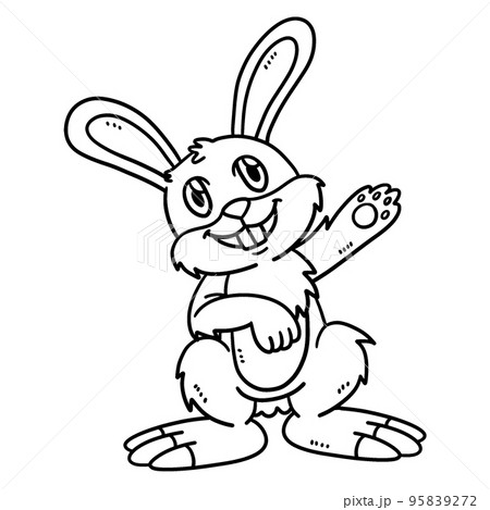 Bunny Standing Isolated Coloring Page for Kids Bunny Standing Isolated Coloring Page for Kids 95839272