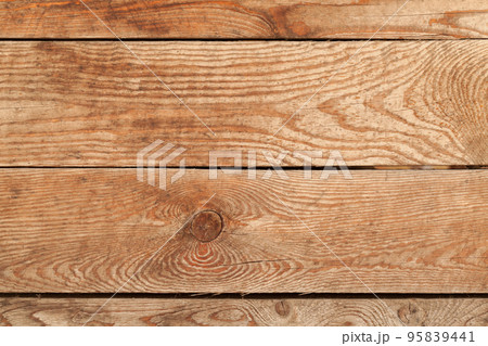 Uncolored wooden wall made of rough boards, texture 95839441