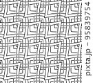 Seamless vector pattern in doodle style with black intersecting lines. Seamless vector geometric pattern connected rhombuses and squares. 95839754