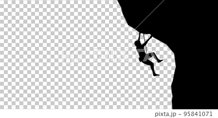 Vector illustration material of disconnection to challenge rock climbing, steep terrain Vector illustration material of disconnection to challenge rock climbing, steep terrain 95841071