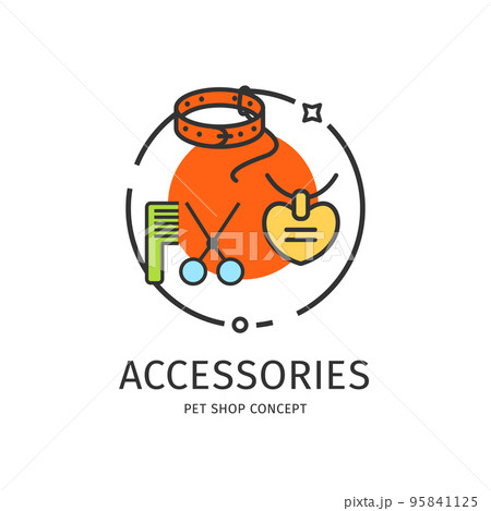 Pet Shop Thin Line Icon Concept. Vector 95841125