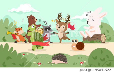 the hare and the tortoise run at forest 95841522