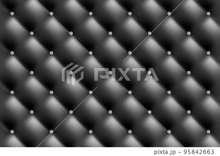 Vintage black leather or fabric upholstery chester. 95842663