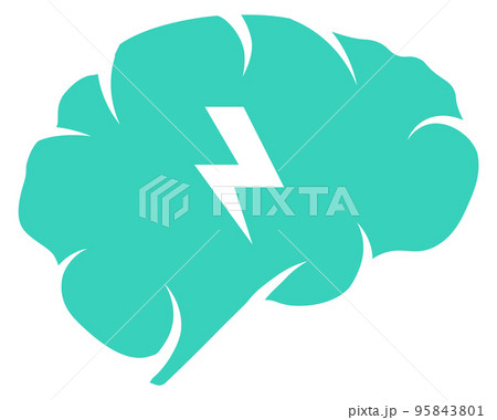 Brain power icon. Fast mind thinking symbol 95843801