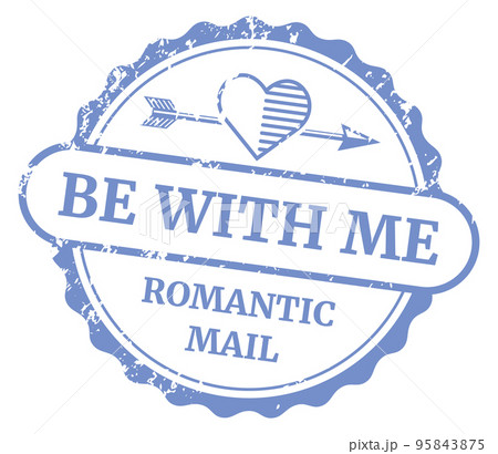 Romantic mail stamp. Retro love letter seal 95843875