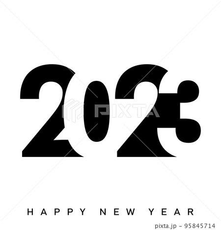 2023 Happy New Year and Merry Christmas text design. Vector 95845714