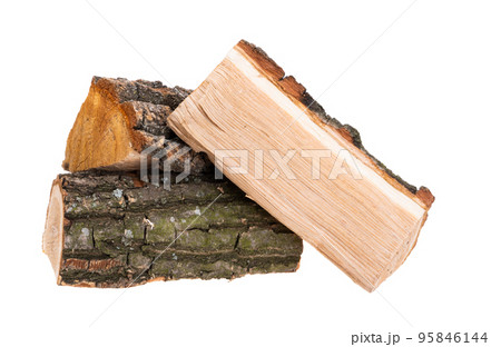 chopped firewood isolated chopped firewood isolated 95846144