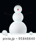 Felt snowman conducts the New Year Night 95846640