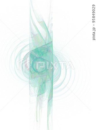 abstract vertical line drawing in blue tones, isolated element, decor 95849029