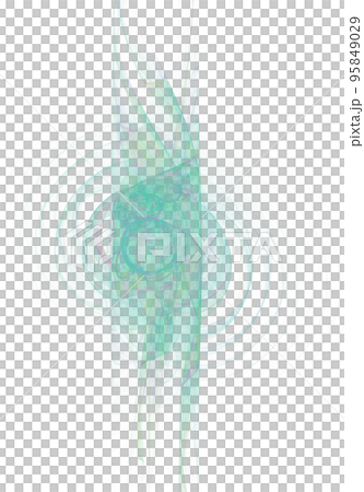 abstract vertical line drawing in blue tones, isolated element, decor 95849029