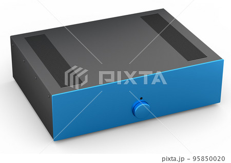 HiFi system with turntable and amplifier for home theater on white background. HiFi system with turntable and amplifier for home theater on white background. 95850020