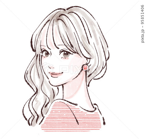 女性のイラスト素材 95851406