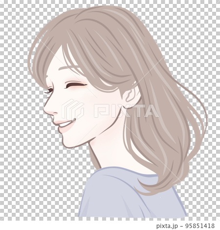 Female illustration material Female illustration material 95851418