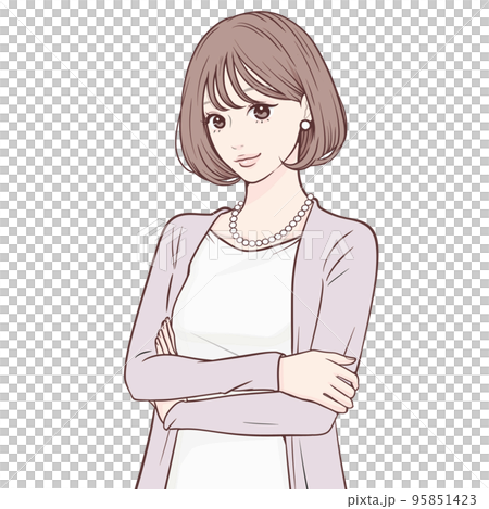 Female illustration material Female illustration material 95851423