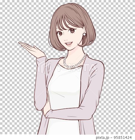 Female illustration material Female illustration material 95851424