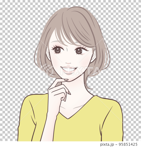 Female illustration material Female illustration material 95851425