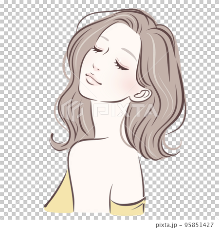 Female illustration material Female illustration material 95851427