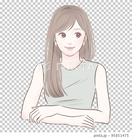 Female illustration material Female illustration material 95851475