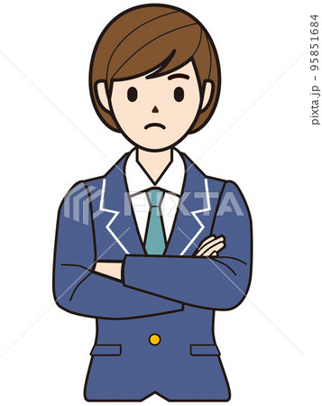 人物　イラスト　女子学生 95851684